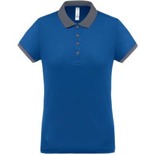 Polo femme piqué performance PA490 - Sporty Royal Blue / sporty grey