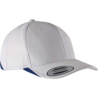Casquette de sport avec filet PA773 - 6 panneaux - White / Royal Blue-One Size