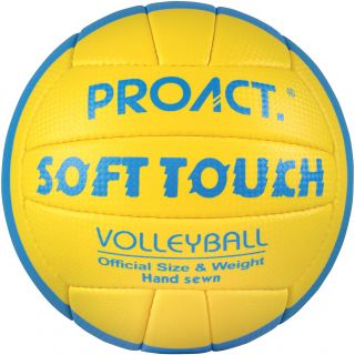 Ballon soft touch beach volley ball PA852 - Yellow / Royal Blue / White