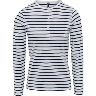 T-shirt femme "Long John" PR318 - White / Navy