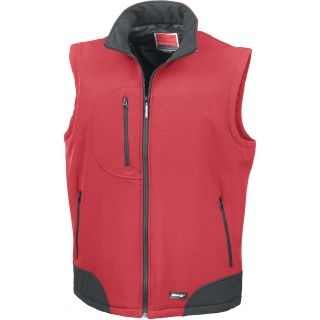 Bodywarmer softshell R123 - Red / Black