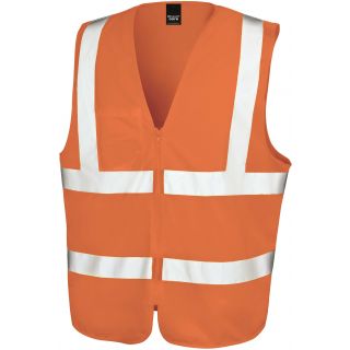 Gilet de sécurité zippé R202X - Fluorescent Orange