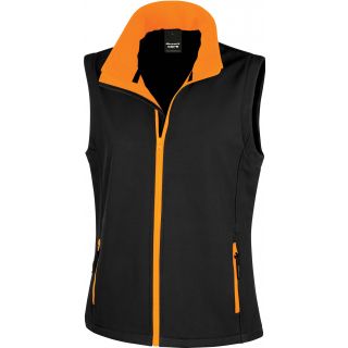 Bodywarmer Softshell Femme Printable R232F - Black / Orange