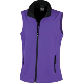 Bodywarmer Softshell Femme Printable R232F - Purple / Black