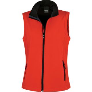 Bodywarmer Softshell Femme Printable R232F - Red / Black