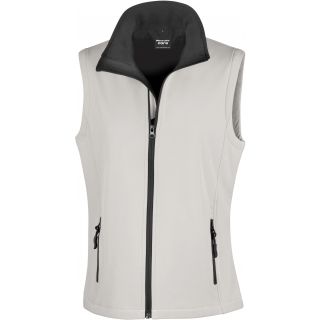 Bodywarmer Softshell Femme Printable R232F - White / Black