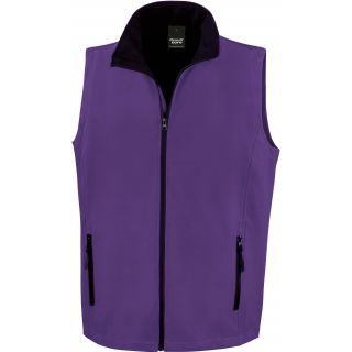 Bodywarmer Softshell Homme Printable R232M - Purple / Black