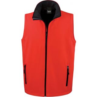 Bodywarmer Softshell Homme Printable R232M - Red / Black