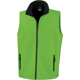 Bodywarmer Softshell Homme Printable R232M - Vivid Green / Black