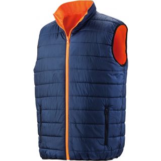 Bodywarmer de sécurité réversible R332X - Fluorescent Orange / Navy
