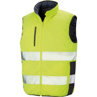Bodywarmer de sécurité réversible R332X - Fluorescent Yellow / Navy