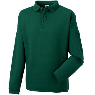 Sweat-shirt homme heavy duty col polo RU012M - Bottle Green