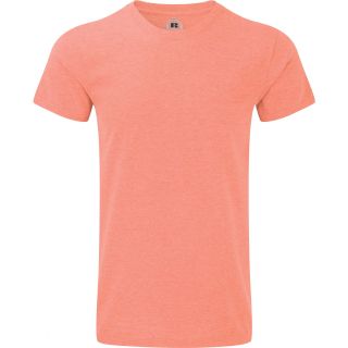 T-shirt polycoton col rond RU165M - Coral Marl
