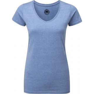 T-shirt femme col V RU166F - Blue Marl