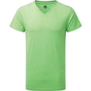 T-shirt homme col V RU166M - 1Green Marl