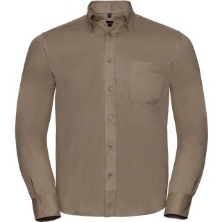 Chemise manches longues homme twill RU916M - Khaki Beige