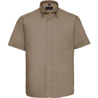 Chemise manches courtes homme twill RU917M - Khaki Beige