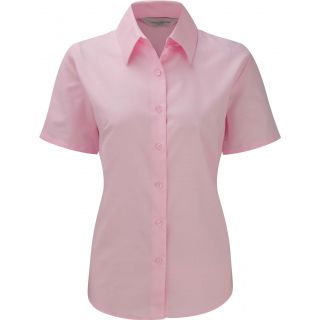 Chemise manches courtes femme Oxford RU933F - Classic Pink