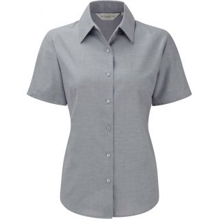 Chemise manches courtes femme Oxford RU933F - Silver