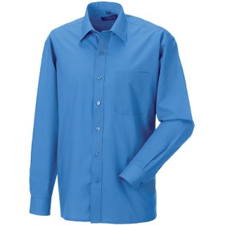 fChemise manches longues homme Popeline Polycoton RU934M - Corporate Blue