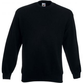 Sweat-shirt col rond manches droites SC163 - Black