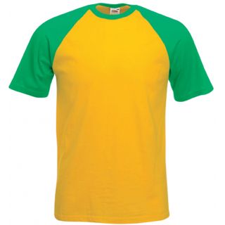 T-shirt baseball Valueweight SC61026 - Sunflower / Kelly