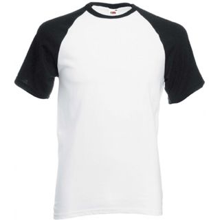 T-shirt baseball Valueweight SC61026 - White / Black