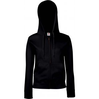 Sweat-shirt femme zippé capuche premium SC62118 - Black