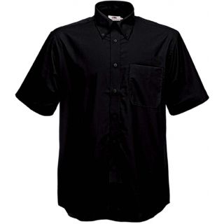 Chemise homme manches courtes oxford SC65112 - Black