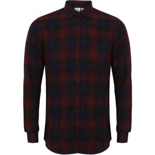 Chemise à carreaux SFM560 - Burgundy Check