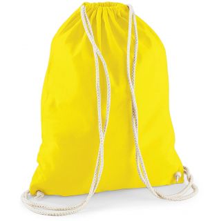 Gymsac en coton W110 - Yellow - 37 x 46 cm de dos
