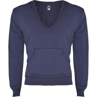 Sweat-shirt homme à capuche col V AMANDUS BLEU DENIM
