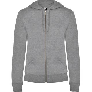 Sweat-shirt femme capuche VELETA gris chiné