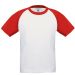 T-shirt enfant Baseball White / Red - 3/4