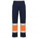 Pantalon haute visibilité multipoches d´été NAOS marine / orange fluo