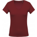 T-shirt femme col V manches courtes K390 - Wine