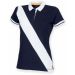 Polo femme diagonal stripe FR213 - Navy / White