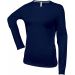 T-shirt femme manches longues col rond K383 - Navy
