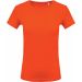 T-shirt femme col rond manches courtes K389 - Orange