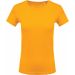 T-shirt femme col rond manches courtes K389 - Yellow