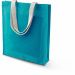 Sac shopping en toile de jute KI0221 - Turquoise - 38 x 42 x 10 cm