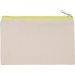 Pochette en coton canvas personnalisable KI0720 - Natural / Fluorescent Yellow