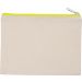 Pochette en coton canvas personnalisable KI0721 - Natural / Fluorescent Yellow