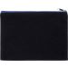 Pochette en coton canvas personnalisable KI0722 - Black / Royal Blue
