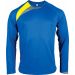 T-shirt unisexe manches longues sport PA408 - Sporty Royal Blue / Sporty Yellow / Storm Grey
