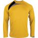 T-shirt unisexe manches longues sport PA408 - Sporty Yellow / Black / Storm Grey