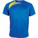 T-shirt unisexe manches courtes sport PA436 - Sporty Royal Blue / Sporty Yellow / Storm Grey