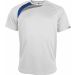 T-shirt unisexe manches courtes sport PA436 - White / Sporty Royal Blue / Storm Grey