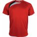 T-shirt sport enfant manches courtes PA437 - Sporty Red / Black / Storm Grey