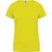 T-shirt femme polyester col V manches courtes PA477 - Fluorescent Yellow